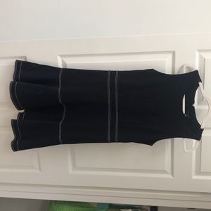 NWT Ann Taylor black dress with white stitch